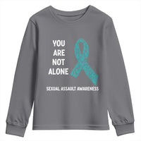 Sexual Assault Awareness Youth Sweatshirt You Are Not Alone