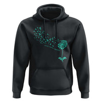 Sexual Assault Awareness Hoodie Teal Dandelion Ribbons