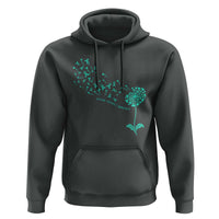 Sexual Assault Awareness Hoodie Teal Dandelion Ribbons