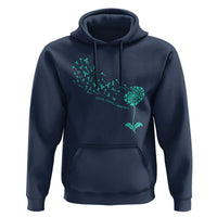Sexual Assault Awareness Hoodie Teal Dandelion Ribbons