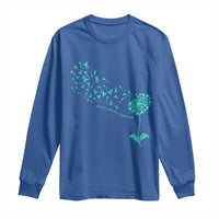 Sexual Assault Awareness Long Sleeve Shirt Teal Dandelion Ribbons