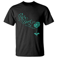 Sexual Assault Awareness T Shirt Teal Dandelion Ribbons