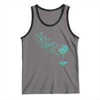 Sexual Assault Awareness Tank Top Teal Dandelion Ribbons