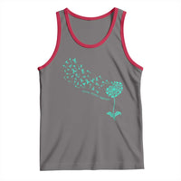 Sexual Assault Awareness Tank Top Teal Dandelion Ribbons