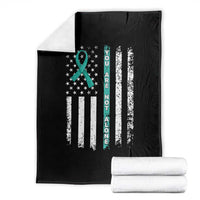 Sexual Assault Awareness Throw Blanket You Are Not Alone Ribbon Flag