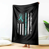 Sexual Assault Awareness Throw Blanket You Are Not Alone Ribbon Flag