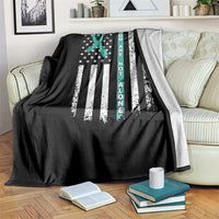 Sexual Assault Awareness Throw Blanket You Are Not Alone Ribbon Flag