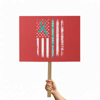 Sexual Assault Awareness Protest Sign You Are Not Alone Ribbon Flag