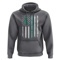 Sexual Assault Awareness Hoodie You Are Not Alone Ribbon Flag