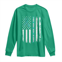 Sexual Assault Awareness Long Sleeve Shirt You Are Not Alone Ribbon Flag