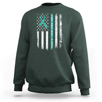 Sexual Assault Awareness Sweatshirt You Are Not Alone Ribbon Flag