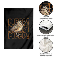 Woodcock Meep Garden Flag Funny Nature Lover