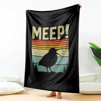 Meep Woodcock Throw Blanket Funny Nature Lover