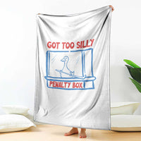 Hockey Got Too Silly Penalty Box Throw Blanket Silly Goose Meme