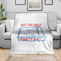 Hockey Got Too Silly Penalty Box Throw Blanket Silly Goose Meme