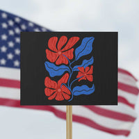 86 47 Boho Floral Matisse Protest Sign No Kings Oligarchy FDT Political Protest