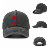 86 47 Boho Floral Matisse Washed Cotton Baseball Cap No Kings Oligarchy FDT Political Protest