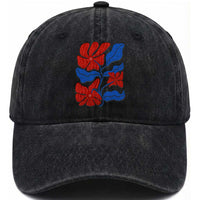 86 47 Boho Floral Matisse Washed Cotton Baseball Cap No Kings Oligarchy FDT Political Protest