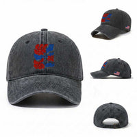 86 47 Boho Floral Matisse Washed Cotton Baseball Cap No Kings Oligarchy FDT Political Protest