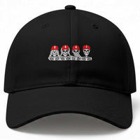 86 47 Subtle Anti FDT Baseball Cap Funny Skeleton Wearing Hat Sarcastic Political