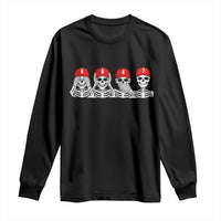 86 47 Subtle Anti FDT Long Sleeve Shirt Funny Skeleton Wearing Hat Sarcastic Political