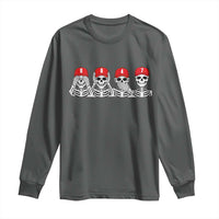 86 47 Subtle Anti FDT Long Sleeve Shirt Funny Skeleton Wearing Hat Sarcastic Political