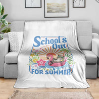 School's Out For Summer Throw Blanket Funny Raccoon Last Day of School Teacher