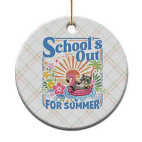 School's Out For Summer Ceramic Ornament Funny Raccoon Last Day of School Teacher