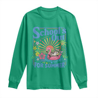 School's Out For Summer Long Sleeve Shirt Funny Raccoon Last Day of School Teacher