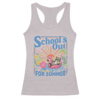 School's Out For Summer Racerback Tank Top Funny Raccoon Last Day of School Teacher