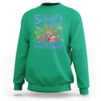 School's Out For Summer Sweatshirt Funny Raccoon Last Day of School Teacher