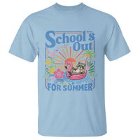 School's Out For Summer T Shirt Funny Raccoon Last Day of School Teacher