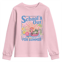 School's Out For Summer Youth Sweatshirt Funny Raccoon Last Day of School Teacher