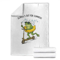 School's Out For Summer Throw Blanket Funny Frog Last Day of School Teacher