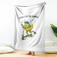 School's Out For Summer Throw Blanket Funny Frog Last Day of School Teacher