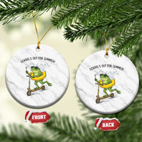 School's Out For Summer Ceramic Ornament Funny Frog Last Day of School Teacher