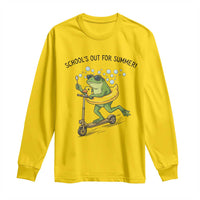 School's Out For Summer Long Sleeve Shirt Funny Frog Last Day of School Teacher