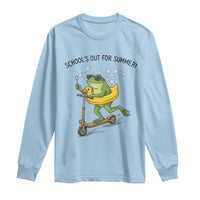School's Out For Summer Long Sleeve Shirt Funny Frog Last Day of School Teacher