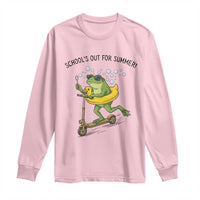 School's Out For Summer Long Sleeve Shirt Funny Frog Last Day of School Teacher