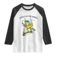 School's Out For Summer Raglan Shirt Funny Frog Last Day of School Teacher