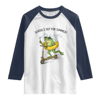 School's Out For Summer Raglan Shirt Funny Frog Last Day of School Teacher