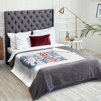 Chill The Fourth Out Throw Blanket Funny Alligator 4th Of July