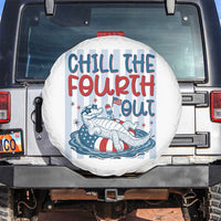 Chill The Fourth Out Spare Tire Cover Funny Alligator 4th Of July