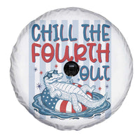 Chill The Fourth Out Spare Tire Cover Funny Alligator 4th Of July