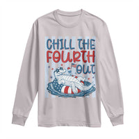 Chill The Fourth Out Long Sleeve Shirt Funny Alligator 4th Of July