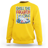 Chill The Fourth Out Sweatshirt Funny Alligator 4th Of July