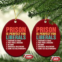 Prison Is Perfect For Liberals Ceramic Ornament Funny Anti Liberal Quote