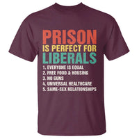 Prison Is Perfect For Liberals T Shirt Funny Anti Liberal Quote