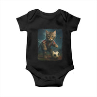 Funny Cat Soccer Ball Baby Onesie Cute Kitty Football Player Lover - Wonder Print Shop