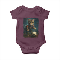 Funny Cat Soccer Ball Baby Onesie Cute Kitty Football Player Lover - Wonder Print Shop